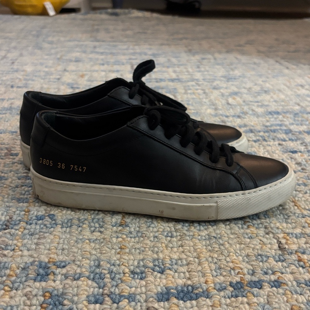 Common Projects Black Leather Sneakers